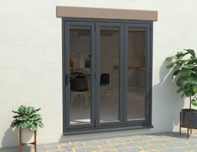 Part Q Grey / White 1800mm UPVC Bi-Fold Door OPEN OUT 3R