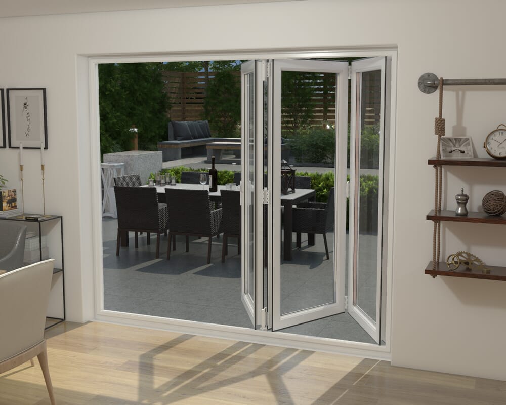 Grey / White 2400mm UPVC Bi-Fold Door OPEN OUT 3L