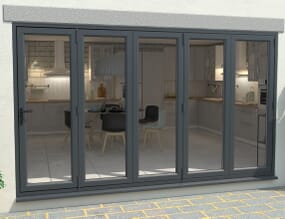 Grey / White 3000mm UPVC Bi-Fold Door OPEN OUT 5R