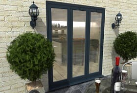 1800mm Grey Aluminium Bifold Door - Climadoor Image