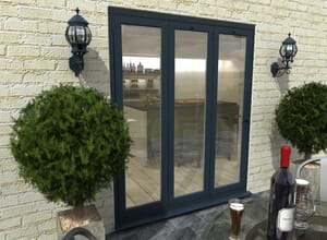 Climadoor Grey Aluminium Bifold Doors - Part Q Compliant Image