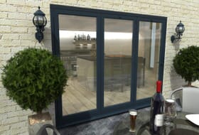 2700mm Grey Aluminium Bifold Doors - Climadoor Image