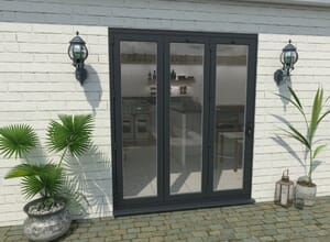 Climadoor Grey Aluminium Bifold Doors - Part Q Compliant Image