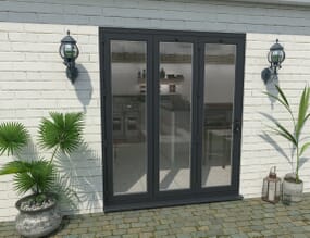 Climadoor Grey Aluminium Bifold Doors - Part Q Compliant