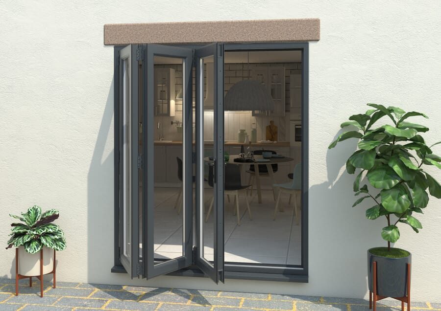 Aspect UPVC Bi-fold Doors - Grey - Part Q Compliant