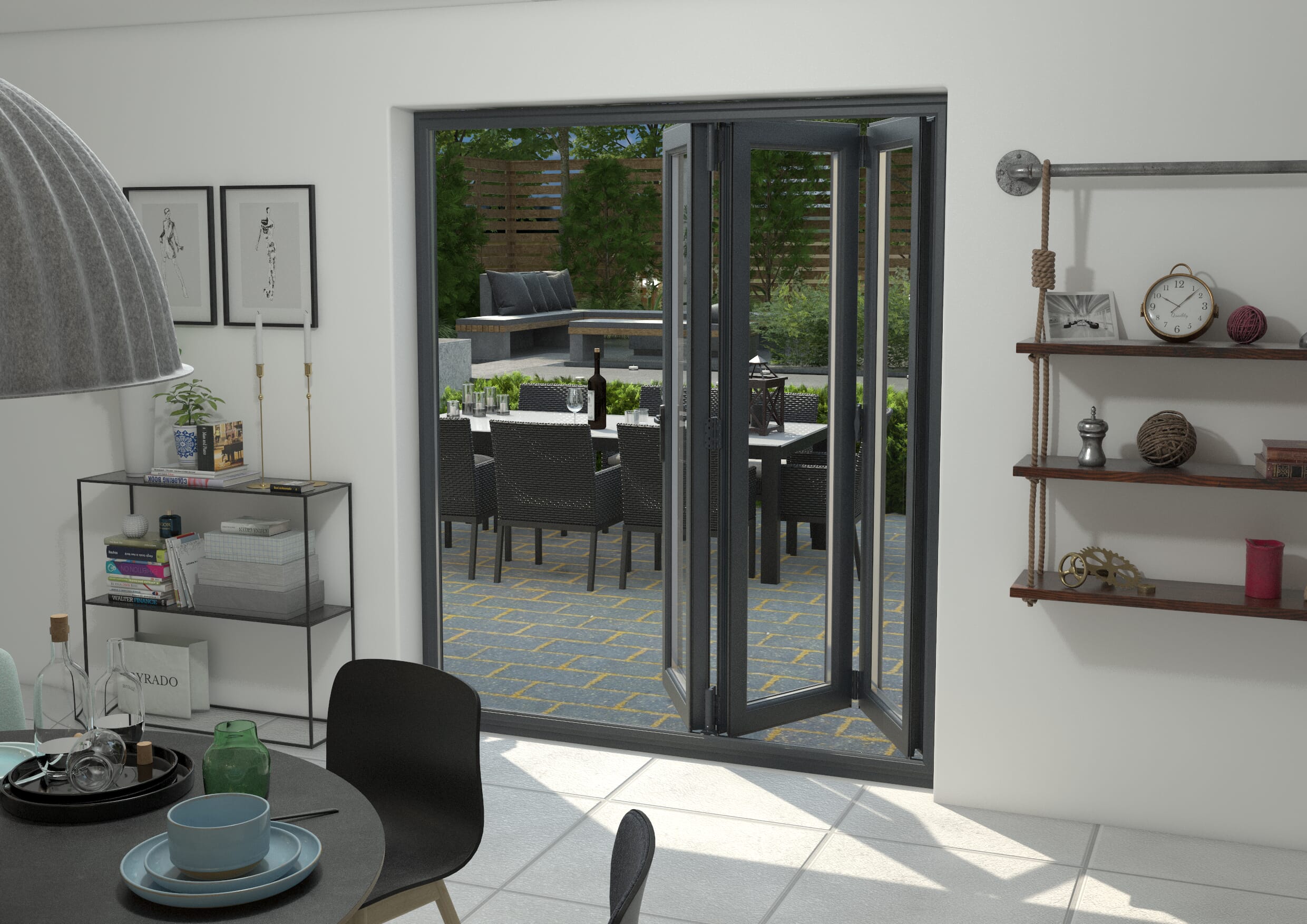 Part Q Grey 1800mm Upvc Bi-fold Door Open Out 3l Bifold Doors At Climadoor