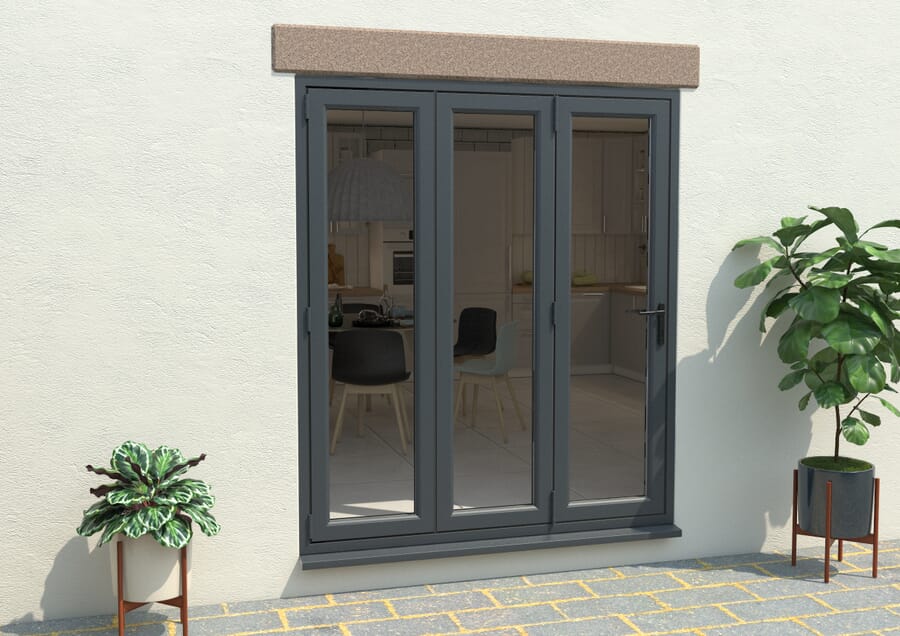 Aspect UPVC Bi-fold Doors - Grey - Part Q Compliant