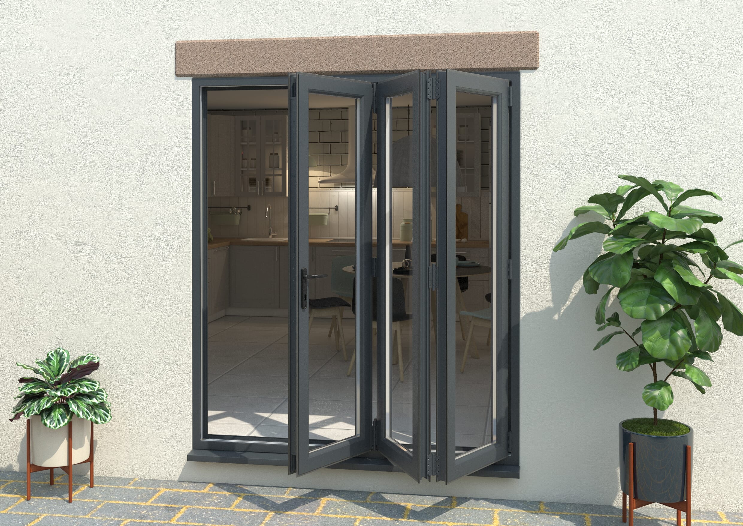 Part Q Grey 1800mm Upvc Bi-fold Door Open Out 3r Bifold Doors At Climadoor