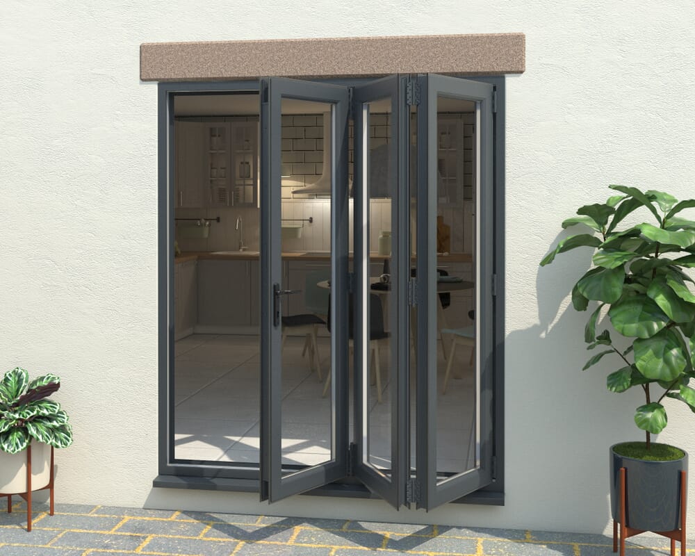 Part Q Grey 1800mm UPVC Bi-Fold Door OPEN OUT 3R