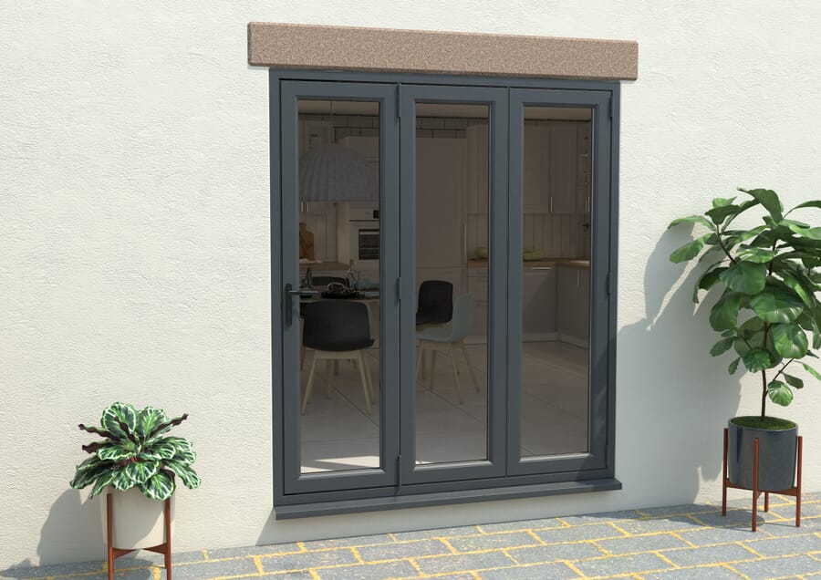 Aspect UPVC Bi-fold Doors - Grey - Part Q Compliant