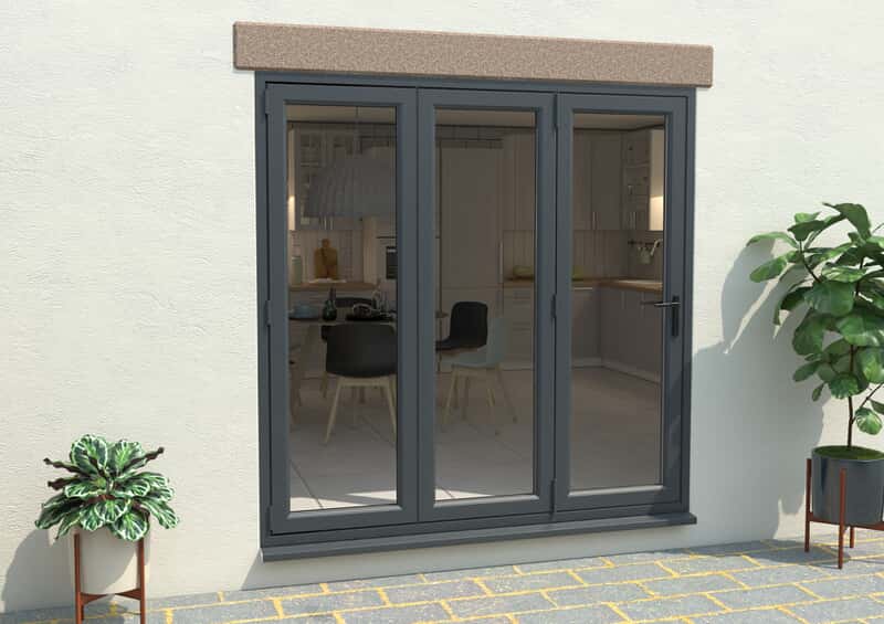 Climadoor Grey 2100mm Upvc Bi Fold Door, How Much Are Concertina Patio Doors