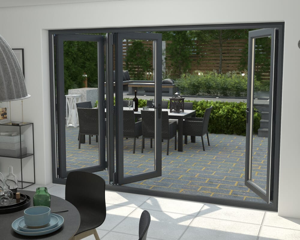 Part Q Grey 3000mm UPVC Bi-Fold Door OPEN OUT 1L/3R