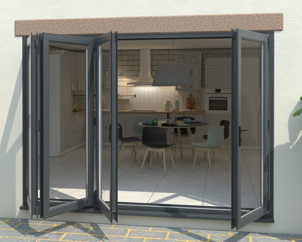 Part Q Grey 3000mm UPVC Bi-Fold Door OPEN OUT 3L/1R