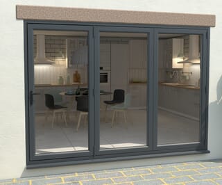 Climadoor UPVC Bifold Doors - Grey Part Q Compliant