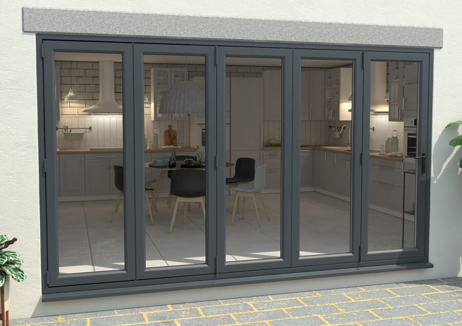 Aspect UPVC Bi-fold Doors - Grey High Security