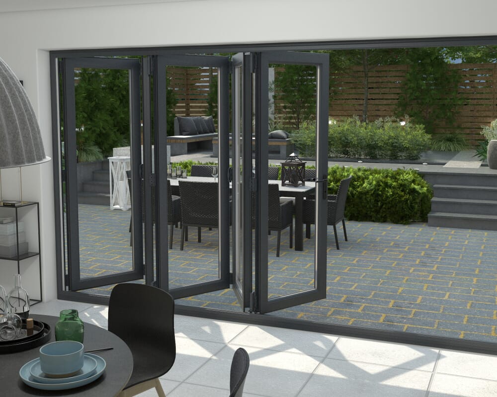 Part Q Grey 3000mm UPVC Bi-Fold Door OPEN OUT 5R