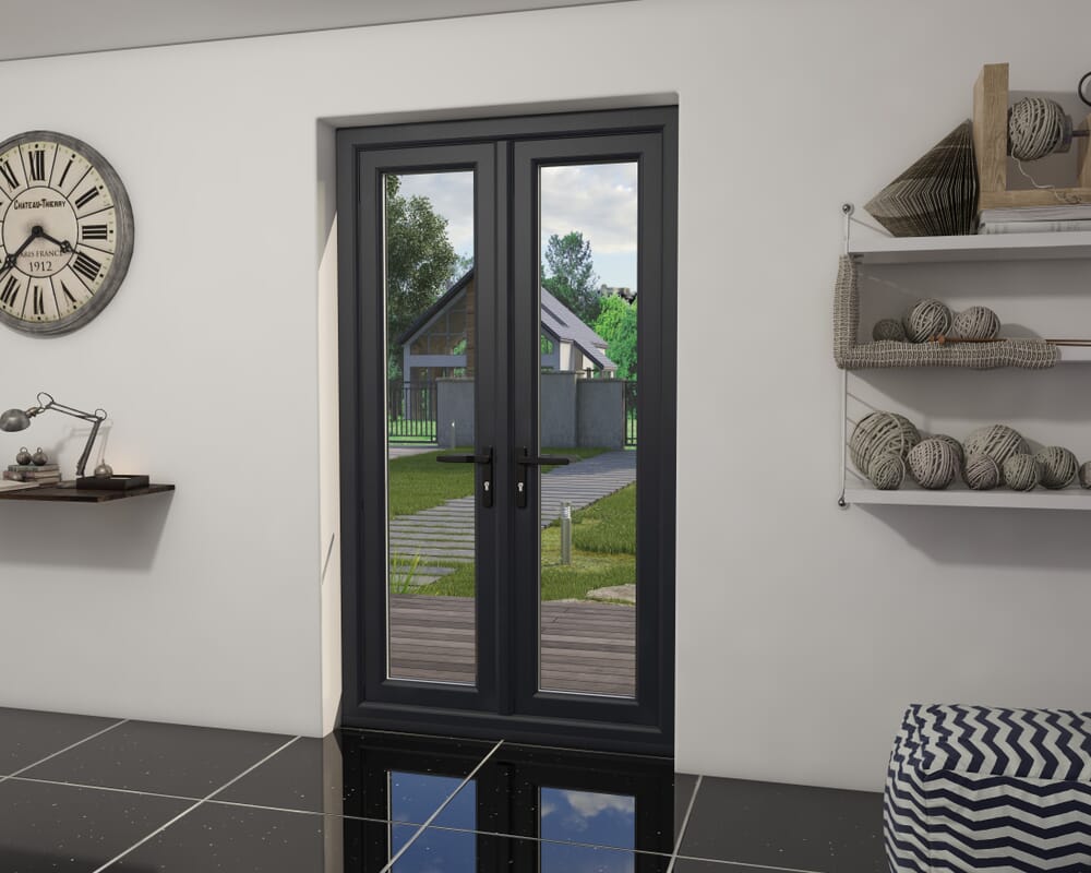 1200mm Part Q Anthracite Grey UPVC French Doors