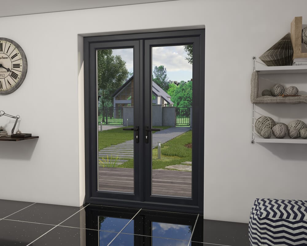 1500mm Part Q Anthracite Grey UPVC French Doors