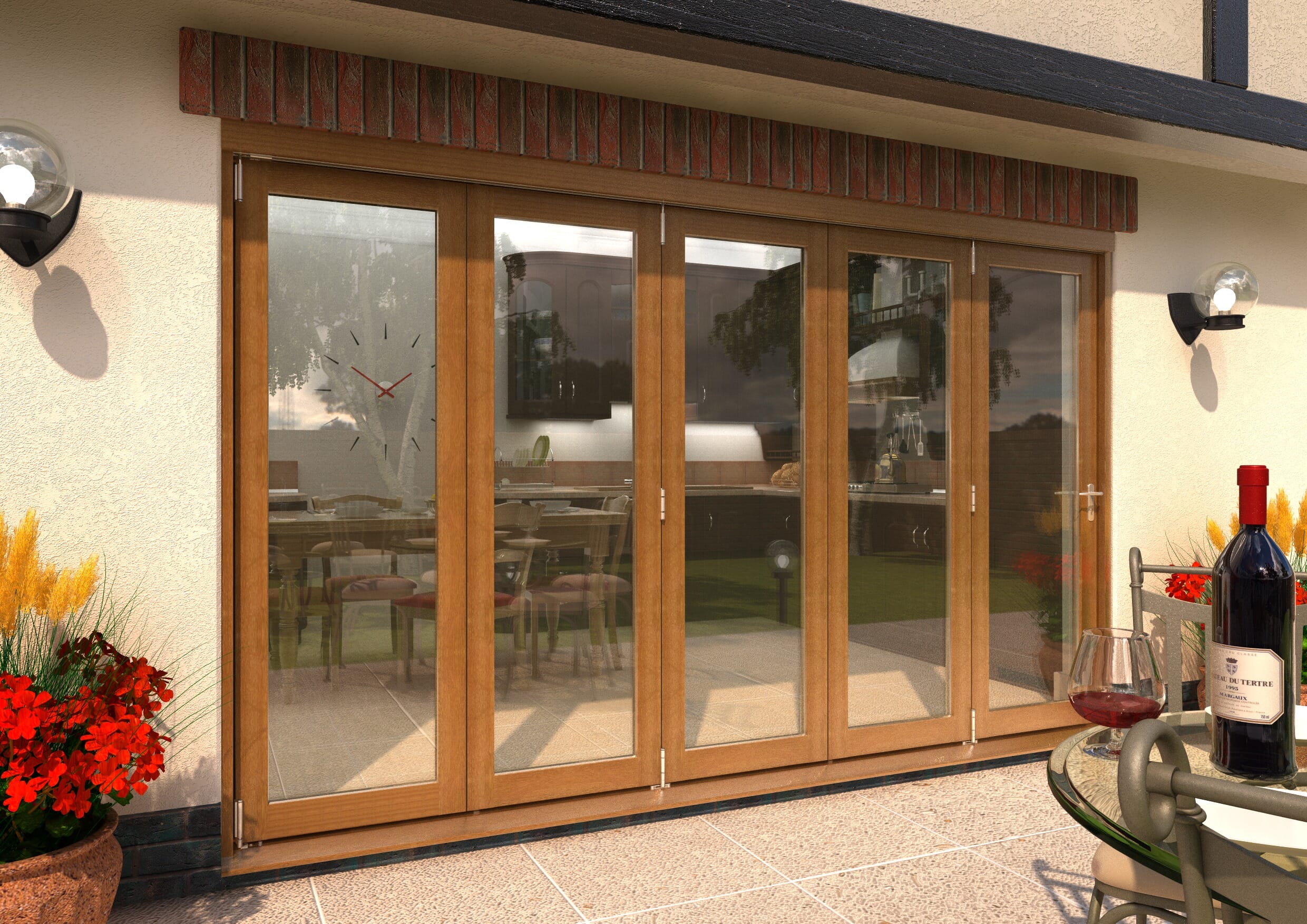 Climadoor Supreme Solid Oak Bifold Patio Doors