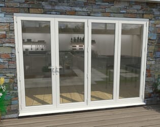 Part Q 3000mm White Aluminium Bifold Doors - 1 Left 3 Right