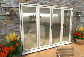 Part Q 3000mm ( 3 + 1 ) White Aluminium Bifold Doors - Climadoor Image