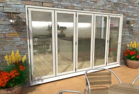 Part Q 3600mm ( 5 + 0 ) White Aluminium Bifold Doors - Climadoor Image