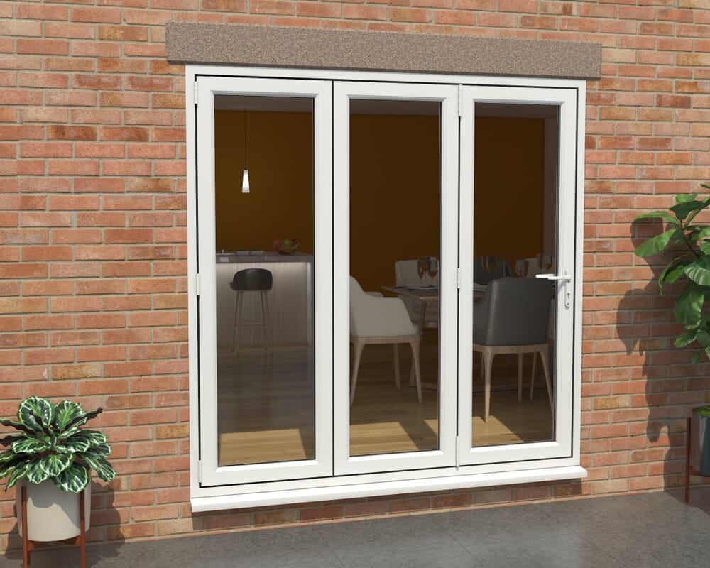 Part Q White 2100mm UPVC Bi-Fold Door OPEN OUT 3L