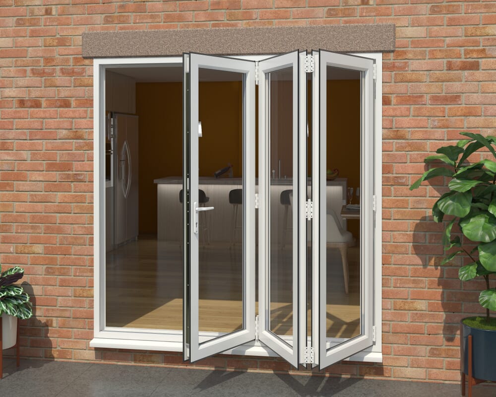 Part Q White 2100mm UPVC Bi-Fold Door OPEN OUT 3R