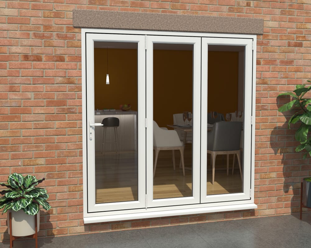 Part Q White 2100mm UPVC Bi-Fold Door OPEN OUT 3R