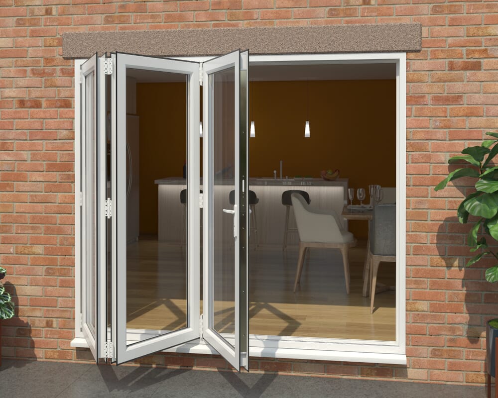 Part Q White 2400mm UPVC Bi-Fold Door OPEN OUT 3L