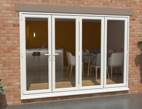 White 3000mm UPVC Bi-Fold Door OPEN OUT 1L/3R