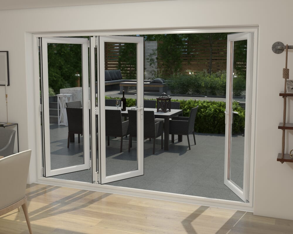 Part Q White 3000mm UPVC Bi-Fold Door OPEN OUT 1L/3R
