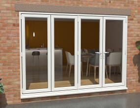 White 3000mm UPVC Bi-Fold Door OPEN OUT 3L/1R