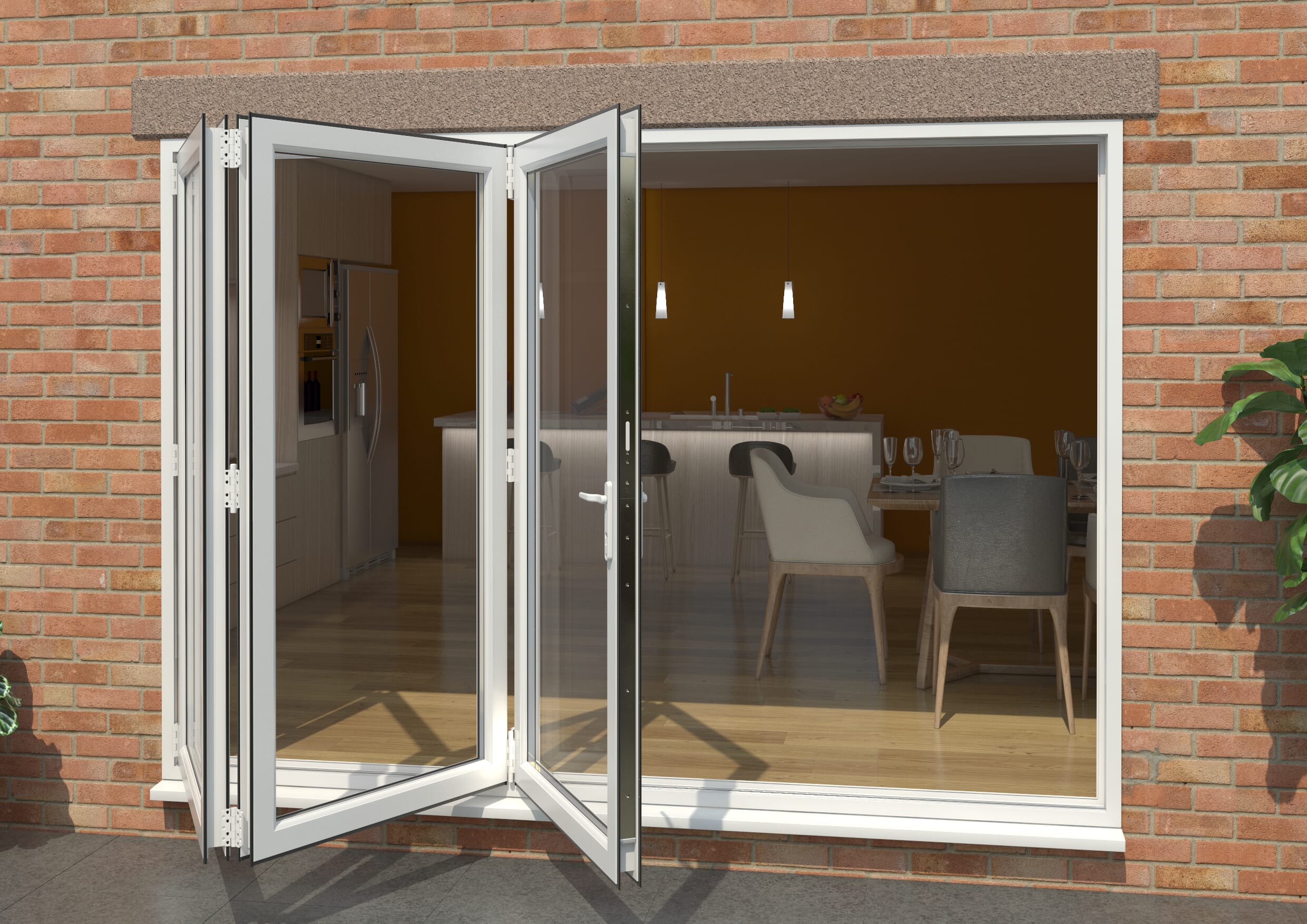 Part Q White 3000mm UPVC Bi-Fold Door OPEN OUT 3L