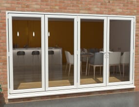 White 3600mm UPVC Bi-Fold Door OPEN OUT 3L/1R