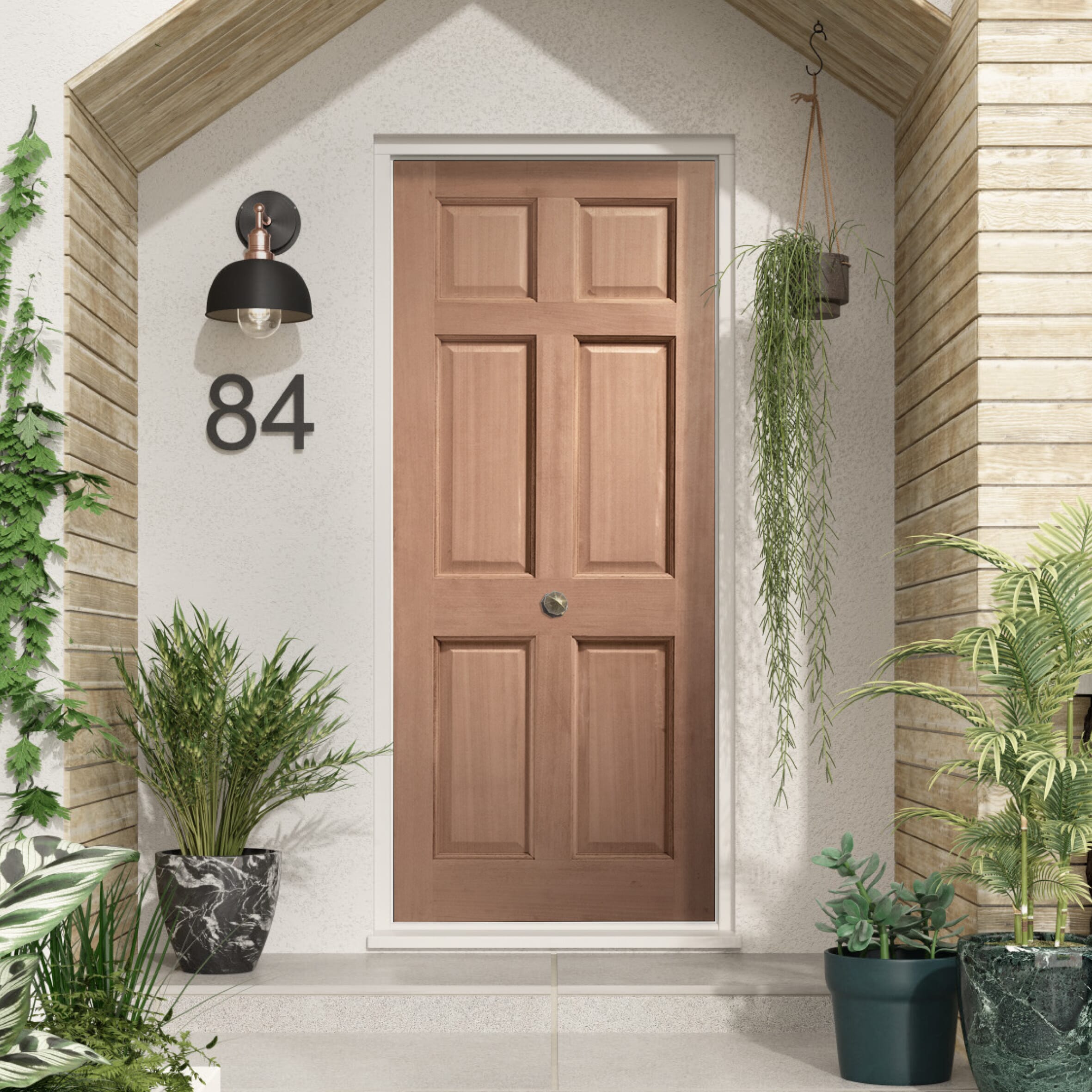 Colonial 6 Panel Dowelled Hardwood External Doors At Vibrant Doors