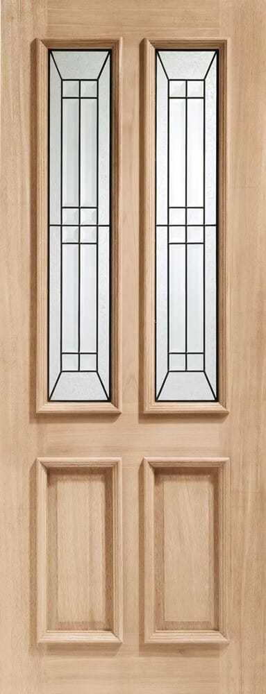 Oak M&T Triple Glazed Malton Diamond with Black Caming
