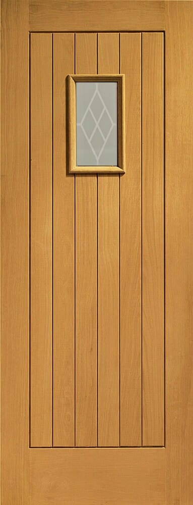 Prefinished Oak Double Glazed Chancery with Decorative Glass