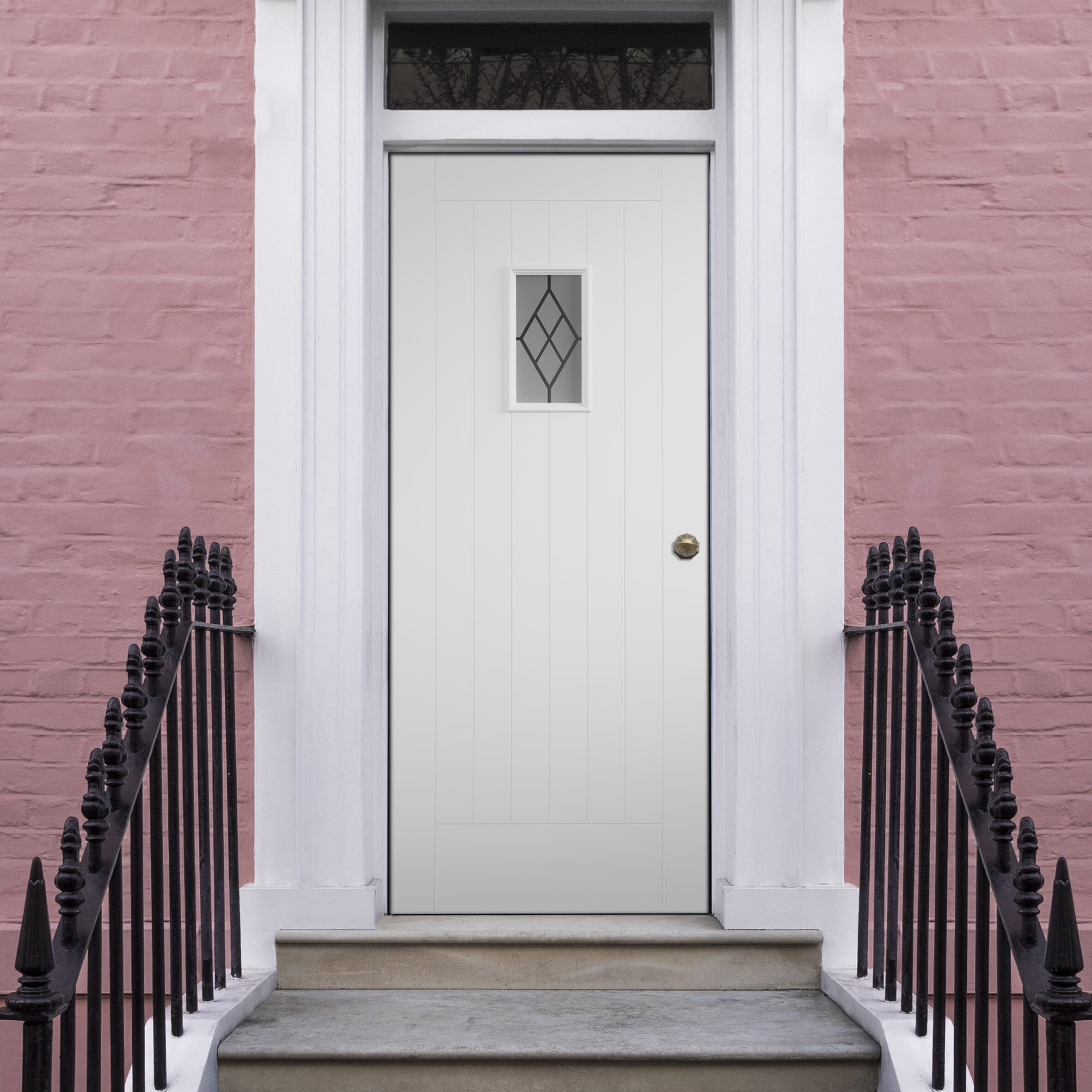 Chancery with Double Glazed Decorative Glass Tricoya External Door