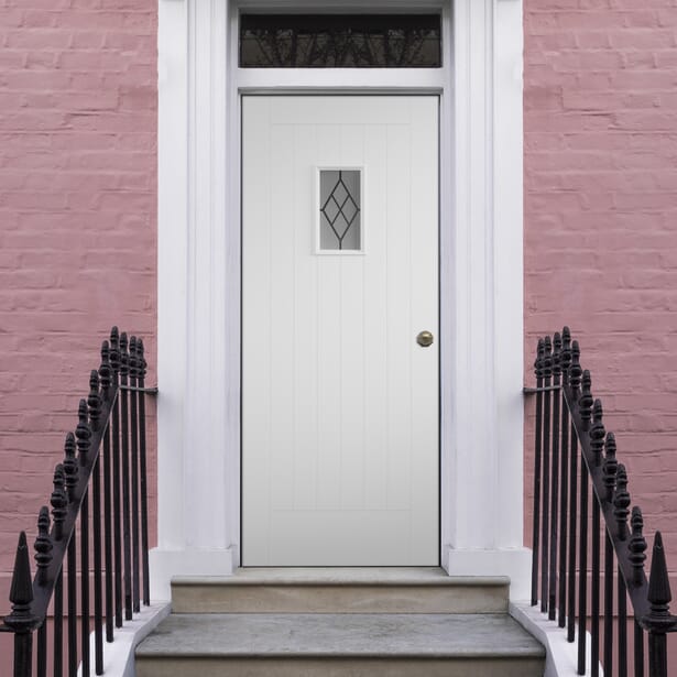 Chancery with Double Glazed Decorative Glass Tricoya External Door