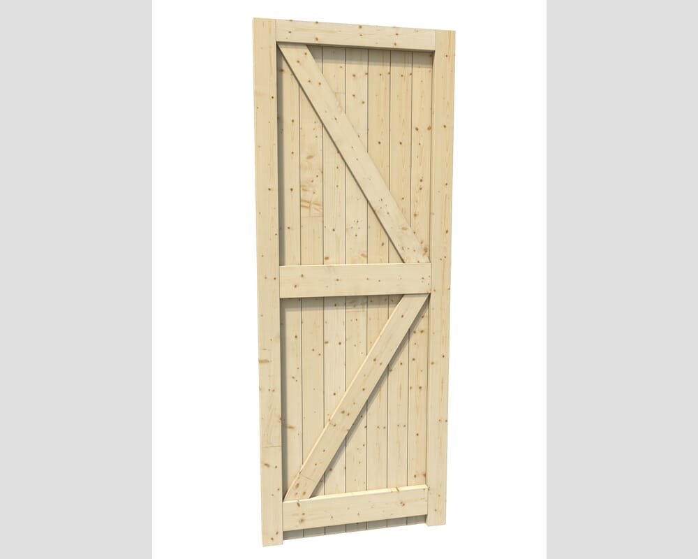 2032x813x44mm (32") Framed, Ledged and Braced Solid Pine Gate