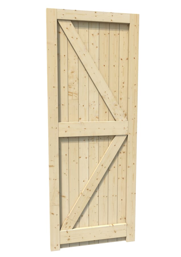 Framed, Ledged and Braced Solid Pine Gate
