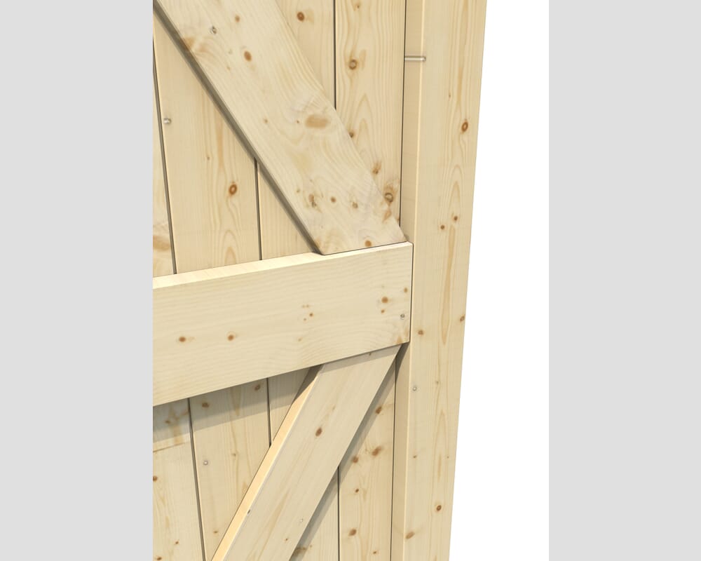 2032x813x44mm (32") Framed, Ledged and Braced Solid Pine Gate