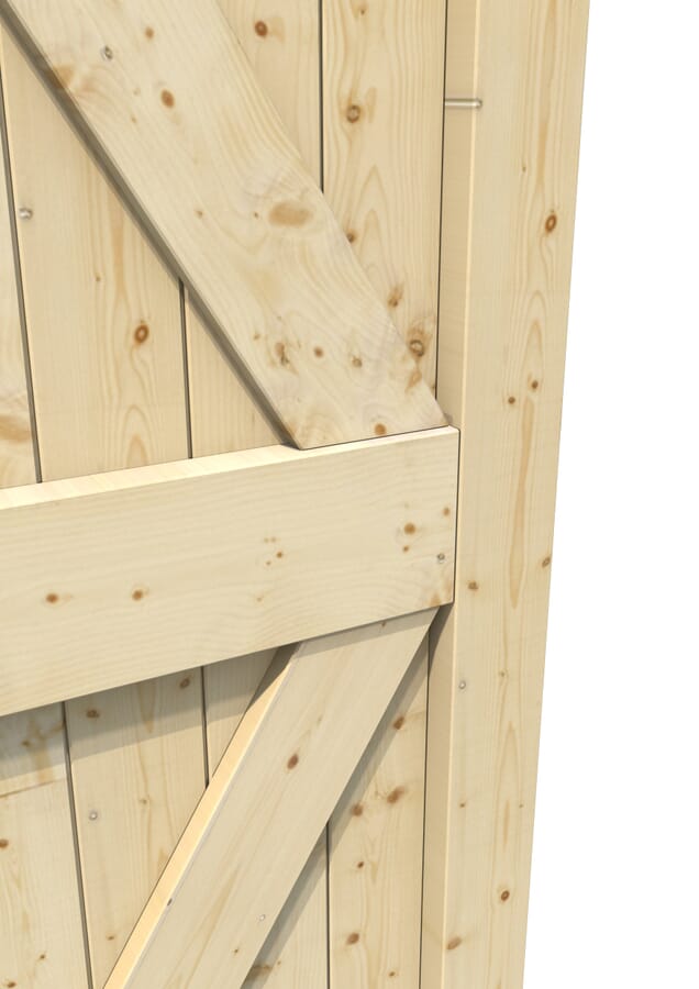 Framed, Ledged and Braced Solid Pine Gate