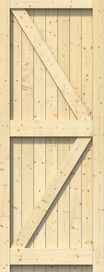 Framed, Ledged and Braced Solid Pine Gate
