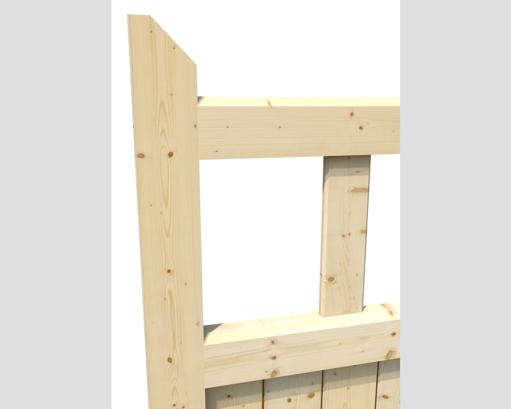 1067x1067x42mm (HxWxD) Ledged Solid Pine Garden Gate
