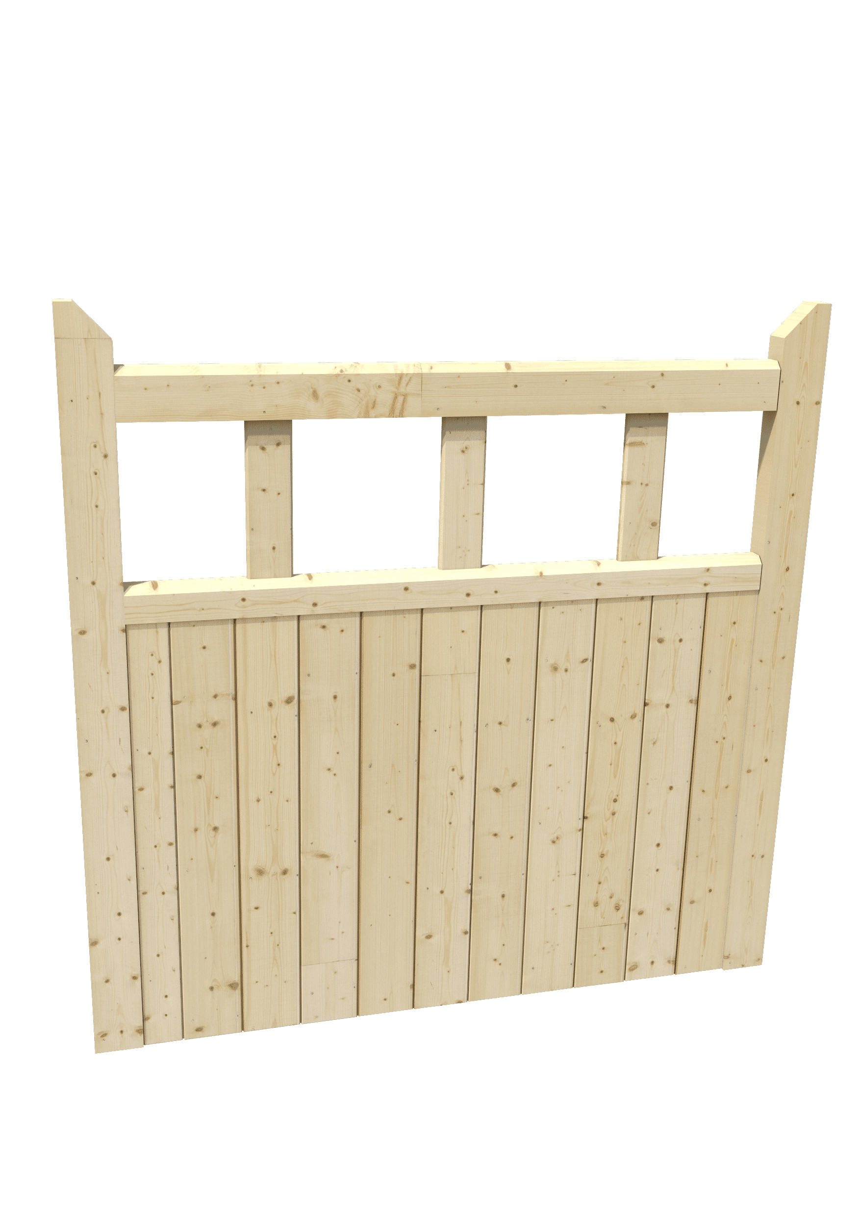 1067x1067x42mm (HxWxD) Ledged Solid Pine Garden Gate at Vibrant Doors