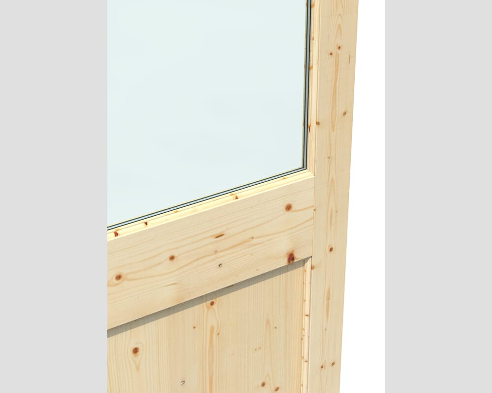 1981x762x44mm (30") 2XG Solid Pine Clear Single Glazed External Door