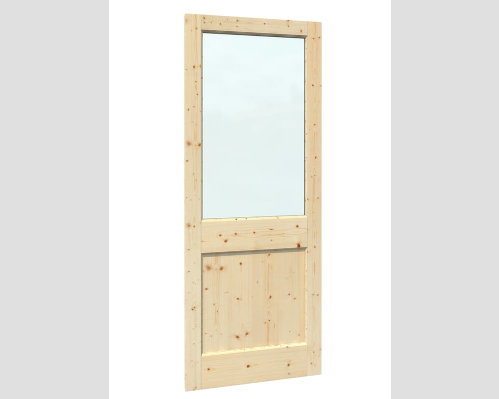 1981x762x44mm (30") 2XG Solid Pine Clear Single Glazed External Door
