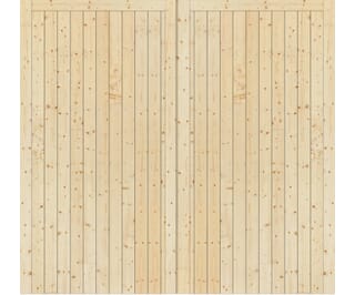 Framed, Ledged and Braced Solid Pine Garage Door Pair